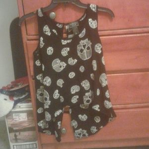 Black Skull crop top